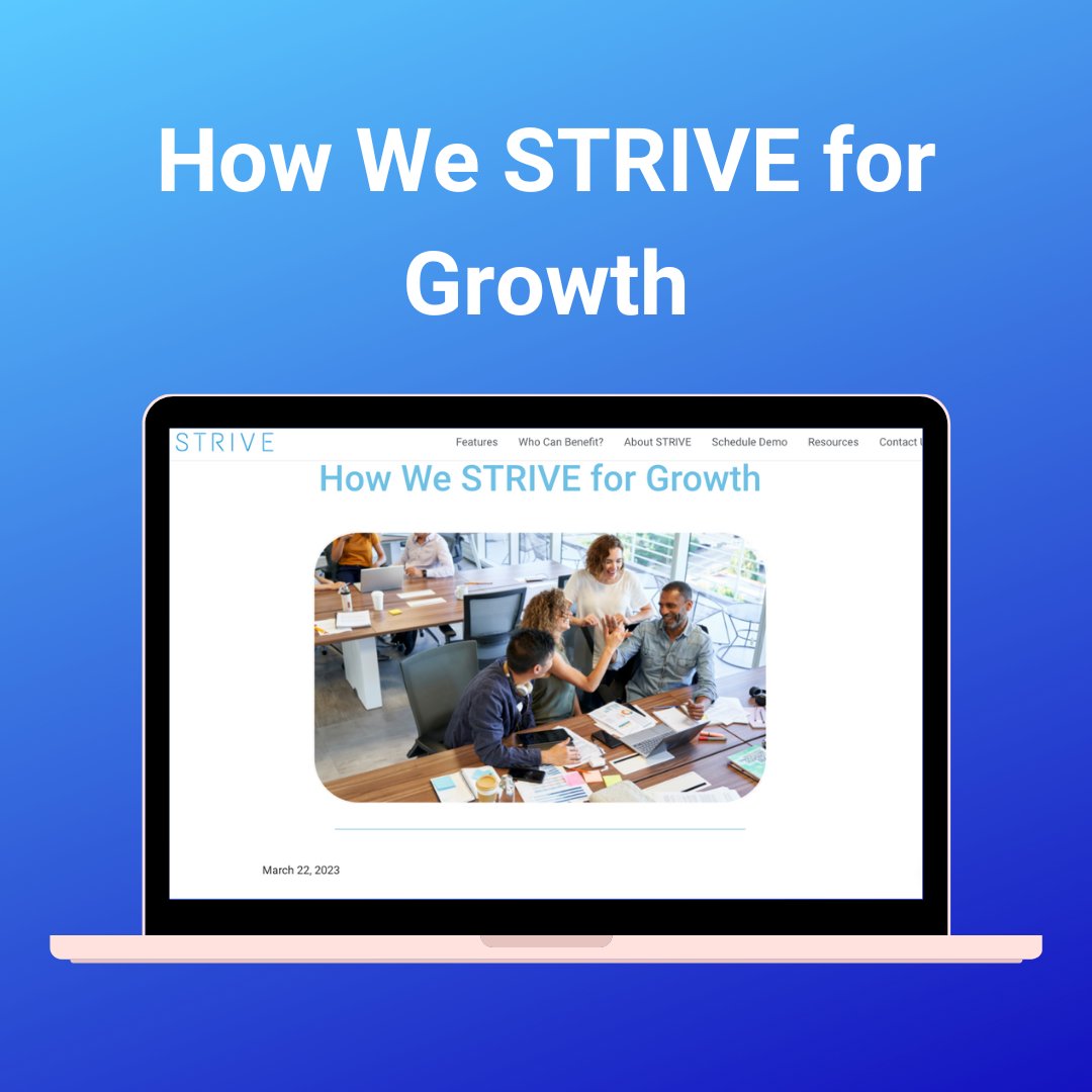 onestriveapp's tweet photo. Personal growth and development empowers your employees to meet their goals throughout the year and deliver the best results for your organization. 
Read our latest #blog  to see how we STRIVE for growth everyday, and how you can too.
https://t.co/sW6PrNLU91 https://t.co/zI9dKhR73T
