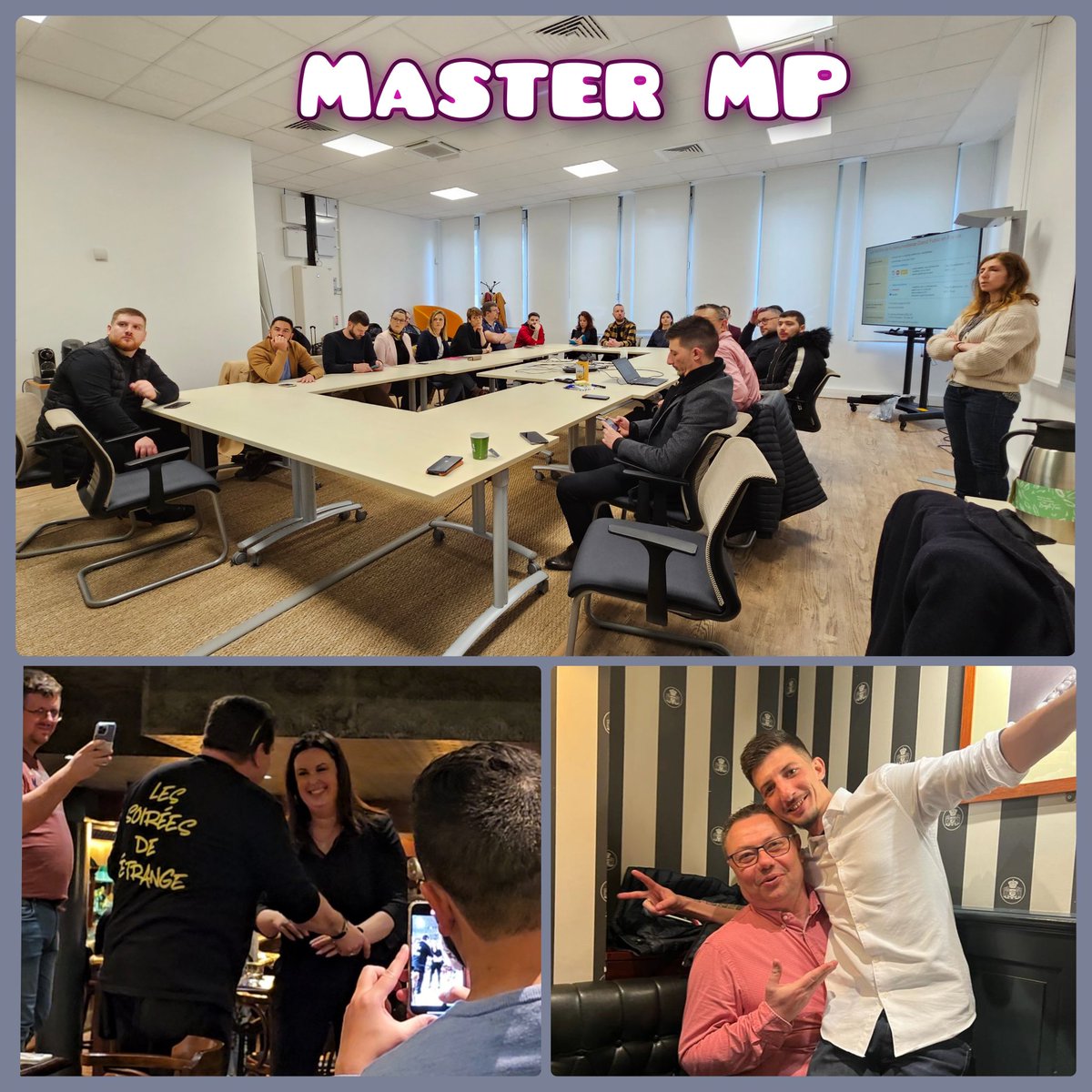 Après une très belle soirée sous le signe de la magie et de l'hypnose, les Master MP régionaux se sont réunis mardi pour une journée riche en échanges et en partage.
Merci aux équipes de @protectline pour l'accueil 
#TouslessouriresGdt 
<a href="/gilles_combe/">Gilles Combe</a> <a href="/fredcolard/">Frédéric Colard</a> <a href="/Laurent_Vautier/">Vautier Laurent</a>