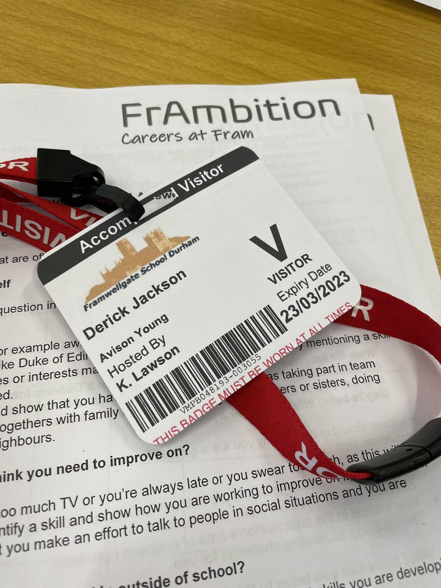 jacksonderick's tweet photo. Loved being back at my old secondary school @fram_official this morning helping with interviews for @AmbitionFram . A lot of very talented young people ready to make their mark on the world! https://t.co/63IkoKwcXW