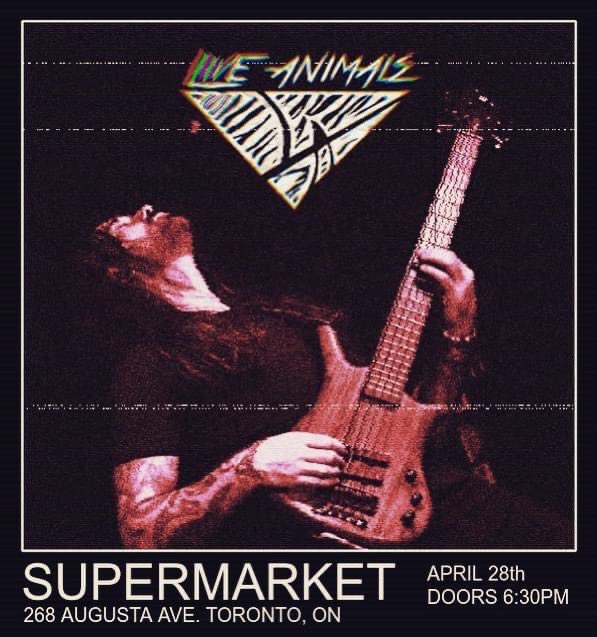 LiveAnimalsTO's tweet photo. SUPERMARKET 🛒
APRIL 28th
DOORS @ 6:30 PM
$5 COVER
#torontoindie #torontomusicindustry #torontomusicscene #torontomusician #torontoband #band #music #musician #livemusic #livemusicphotography #bass #bassist #torontovenues #liveanimals #rocknroll https://t.co/yV4SWUQwZt