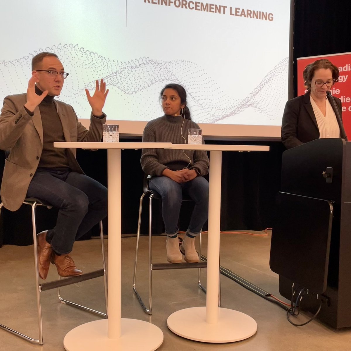 CIFAR_News's tweet photo. Itโs not enough to have the data, says @marcgbellemare, Canada CIFAR AI Chair @Mila_Quebec (@mcgillu @GoogleAI). What #ChatGPT did differently is add reinforcement learning to the mix. . #CIFARVirtualTalks https://t.co/zAjrqpwDbO