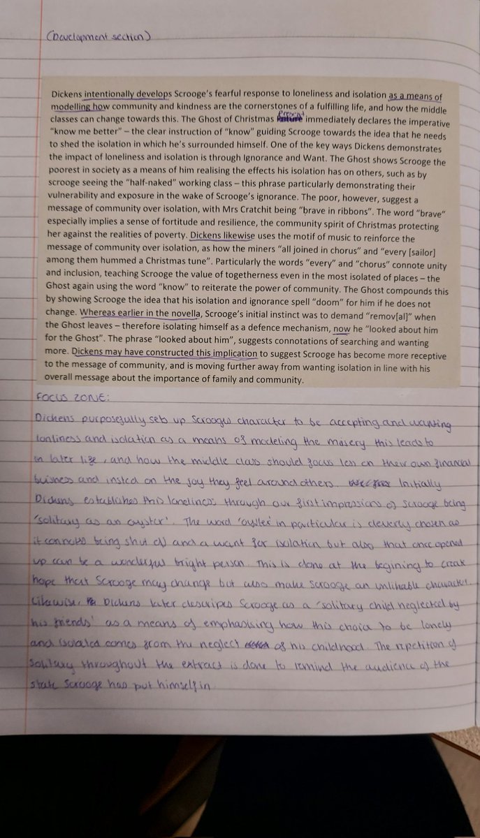 Eng_CanonSlade's tweet photo. Mr Banerji's Y11s have been Determined to Succeed responding to feedback, showing reflection and independence in equal measure. Lots of great work from so many, shown here by Holly! https://t.co/yxKfMB2yMY