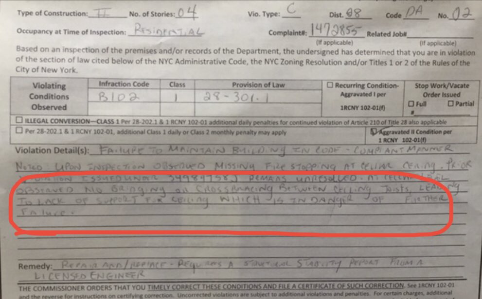 17993rd's tweet photo. 2/2 dangerous that @FDNY had to loan to our building, steel beams to jack up 1st floor because it was otherwise “in danger of further failure” #BuildingSafety #ProsecuteCorruptLandlords #TenantProtections #EnforceNYCBuildingCode #RecklessEndangerment https://t.co/R1ZXBwqg2X