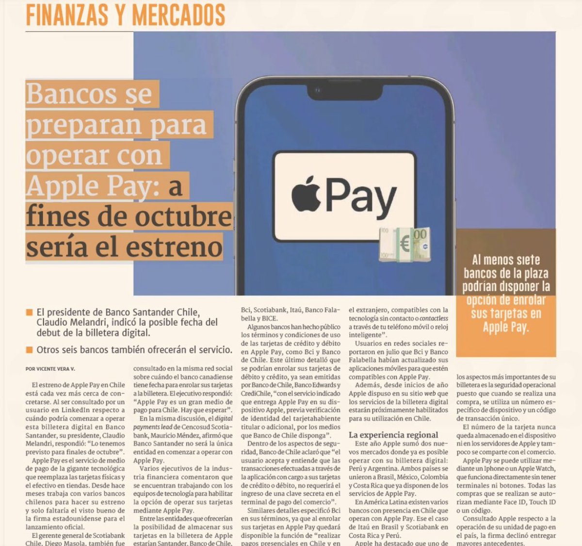 LocoXlaTech's tweet photo. ¿Y dónde está Apple Pay Chile? Dale RT para que transparenten la información de una vez por todas. @bancodechile @scotiabank @transbank @bancobice @bancosantander @BancoEstado @BancoBci @itauchile #ApplePayChile https://t.co/Of4o87N8p0