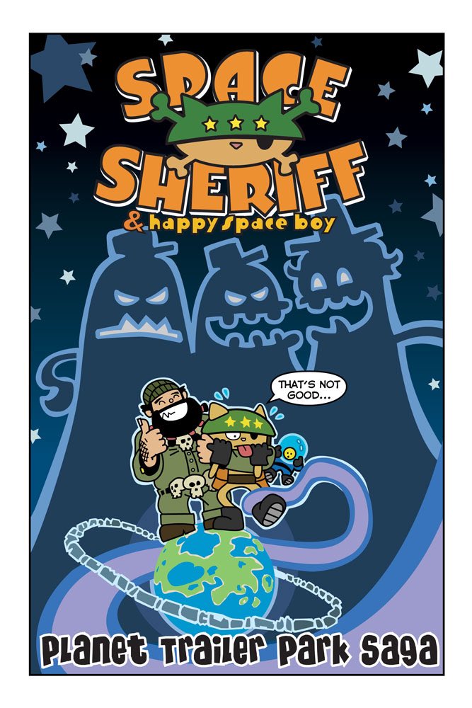 Space Sheriff a Day #61. The “Planet Trailer Park Saga”. Honestly, this is really where I grew into the series. They say in #comicbooks, you really don’t know what you are doing until you’ve drawn your first #100pages and that makes a lot of sense. #webcomic #themakingof