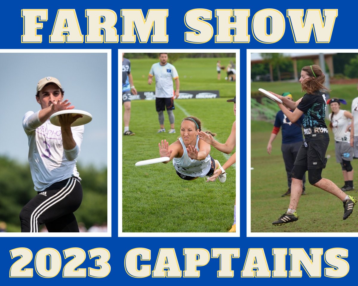 Announcing our 2023 captains! 

Farmers Adam Callaghan, Kristin Thomas, and Kerianne Durkin are excited to take Farm Show to the next level in 2023. 

Want to help us do it! Fill out our interest survey: forms.gle/o9yvKcbaqKS27S…
