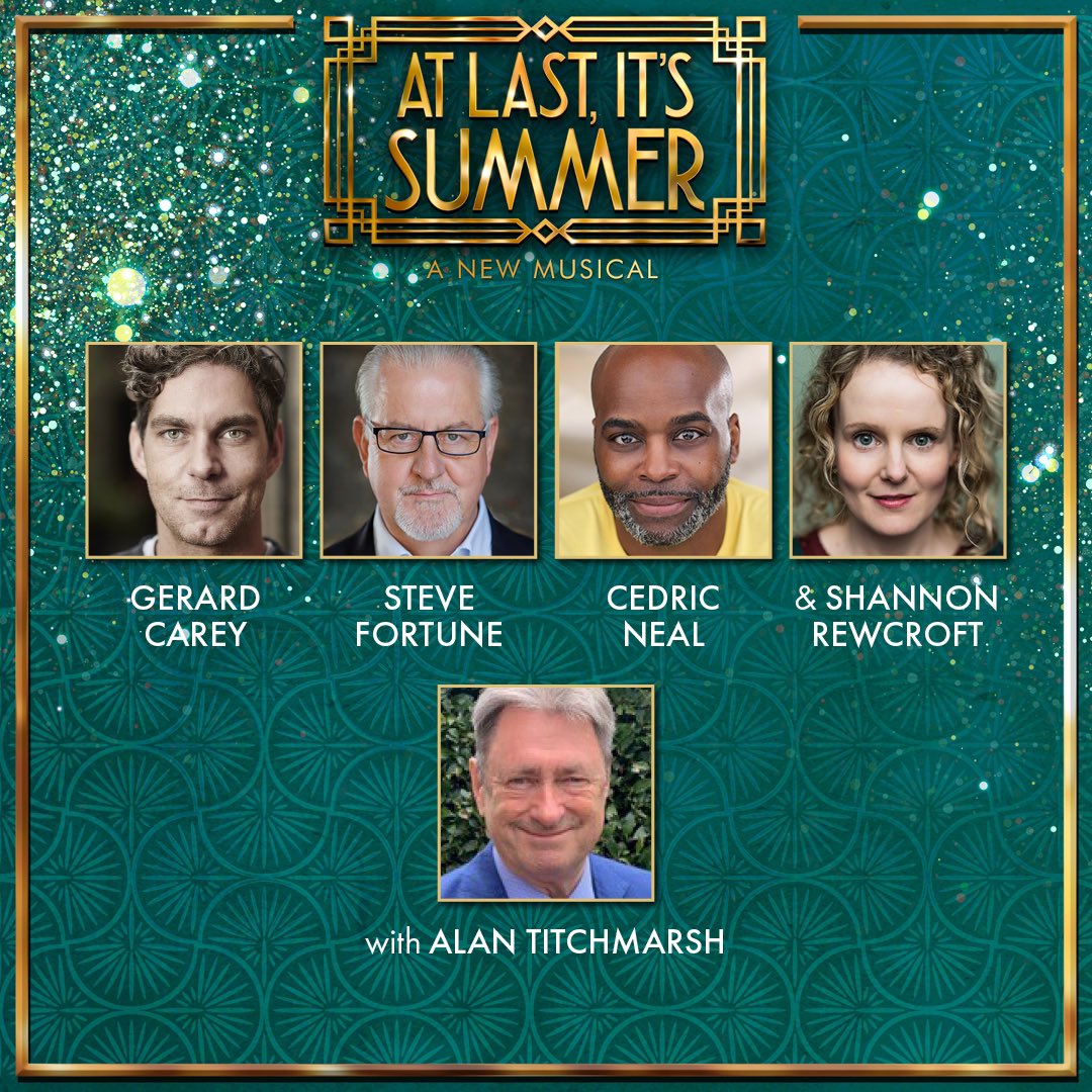 atlastsummerldn's tweet photo. ☀️ AT LAST IT’S TIME TO MEET THE CAST! ☀️

@louisedearman
@robhouchen
@katkingsley
@KellyMathieson
#JoannaRiding
@garywilmotactor
#MarkWynter
@jacyarrow
@GerardCarey20
@stevefortunevo
@iamcedricneal
@shanrew
@TitchmarshShow 
 
🎟️ All ticket sales will be donated to #ParkinsonsUK https://t.co/qq2EVWTAqA