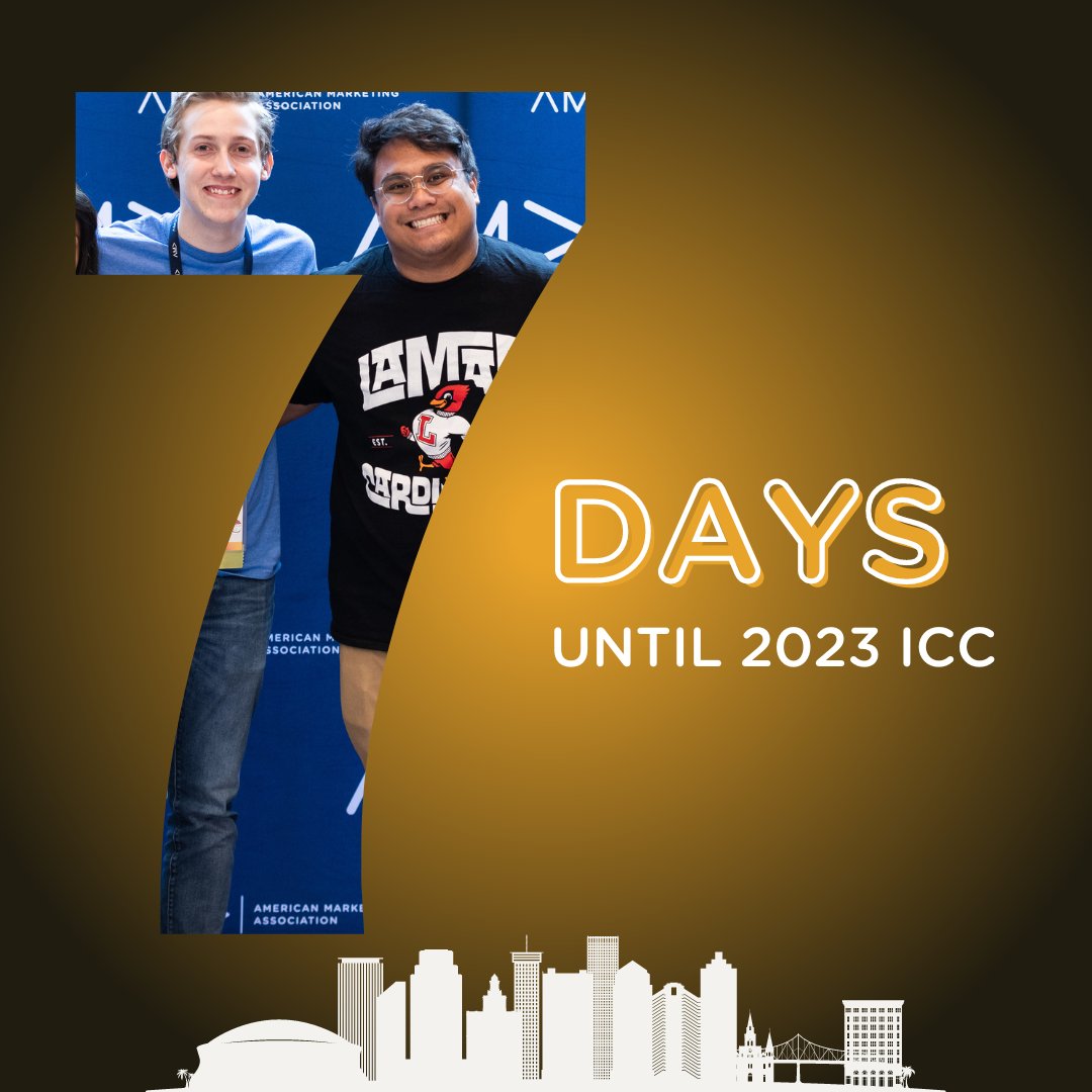 7 more days until 2023 #AMAICC! Can't wait to see everyone in NOLA! ✈️