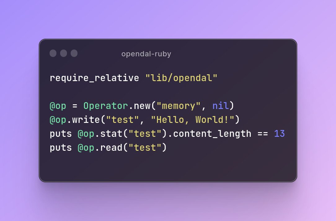 repsiace's tweet image. Soon we can try OpenDAL in Ruby.

#OpenDAL ❤️ #Ruby