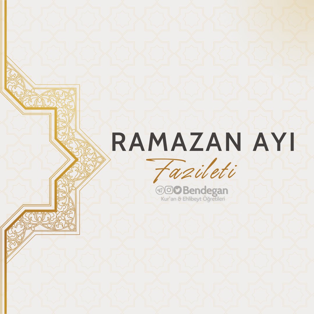 bendegan_'s tweet photo. Özel bir aydır Şehr-i Ramazan; çünkü saadet yolunun kılavuzu olan Kur’an-ı Kerim bu mübarek ayda inmiş, bin aydan daha hayırlı olan Kadir gecesi bu ay içerisinde kendine yer bulmuş, cennetin kapıları ardına kadar açılıp, cehennem kapıları da tamamen kapanmıştır. https://t.co/Gpto4NlcGZ