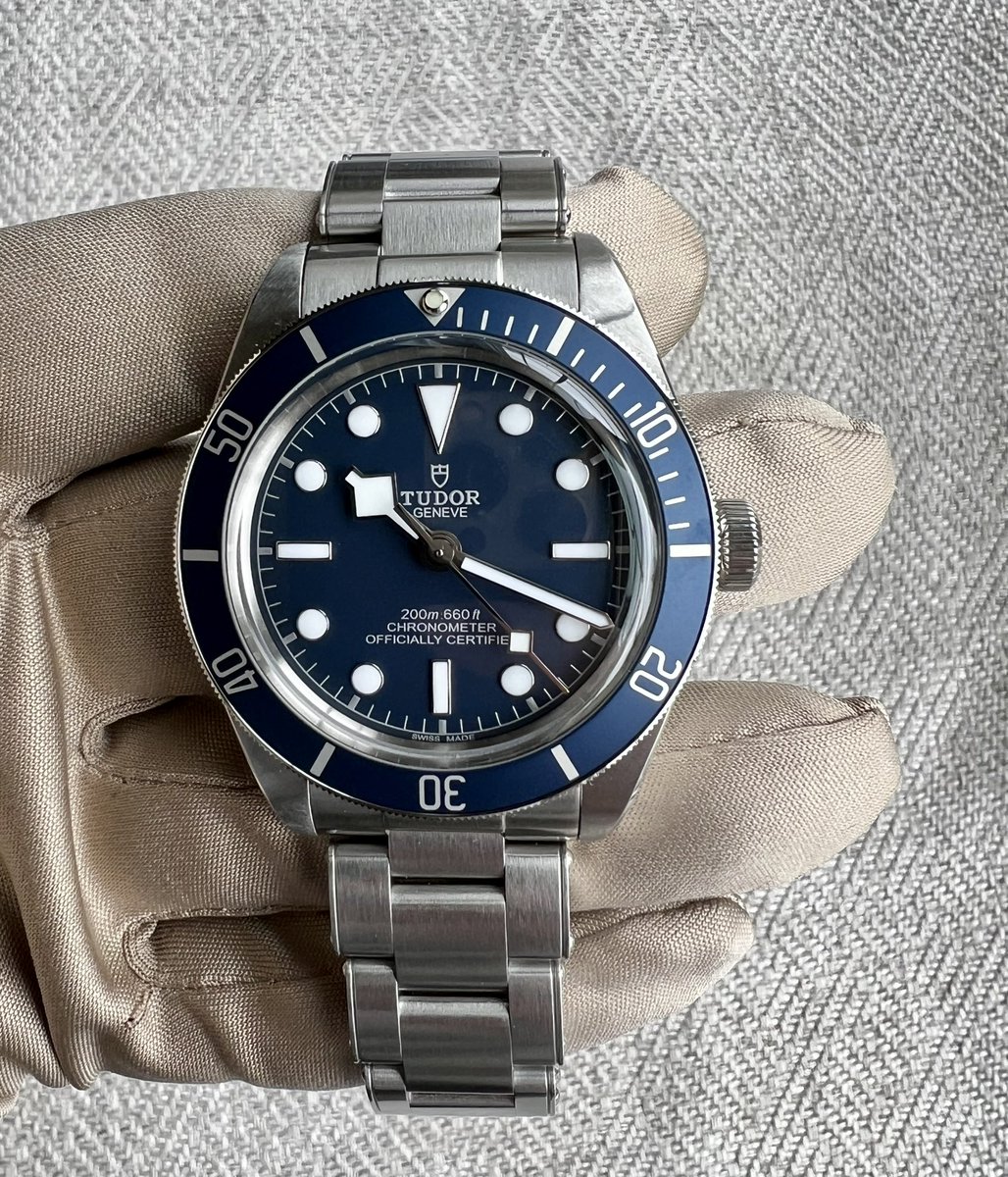 Tudor Black Bay Fifty-Eight M79030B Blue Dial with Blue Bezel -box/papers. $3400 #preownedwatches #bluedial #tudor