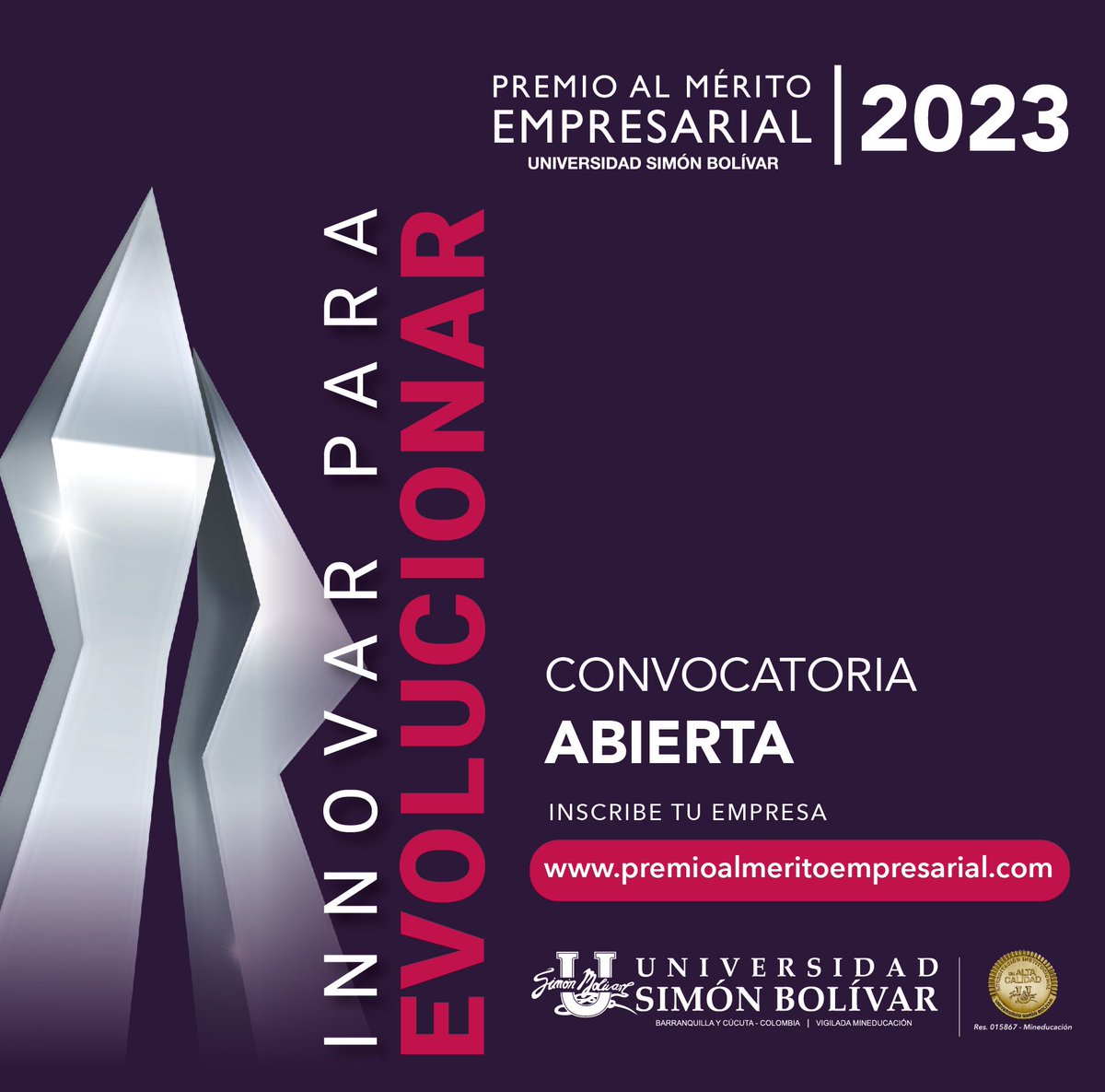 #EsNoticia | Apertura Convocatoria 2023 Premio al Mérito Empresarial - Universidad Simón Bolívar.

Léelo aquí👇🏼
bit.ly/3lzrJeG