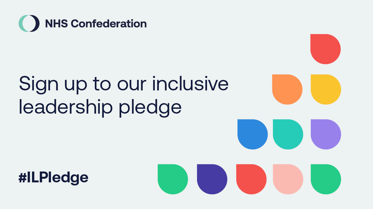 NHSConfed's tweet photo. Today we have launched an inclusive leadership pledge for leaders, and aspiring leaders, working across health and care. 

Sign up to the pledge and share your commitment to role-modelling inclusive leadership 👇

#ILPledge https://t.co/hlYBwhQH29 https://t.co/xi5sPTBS8o