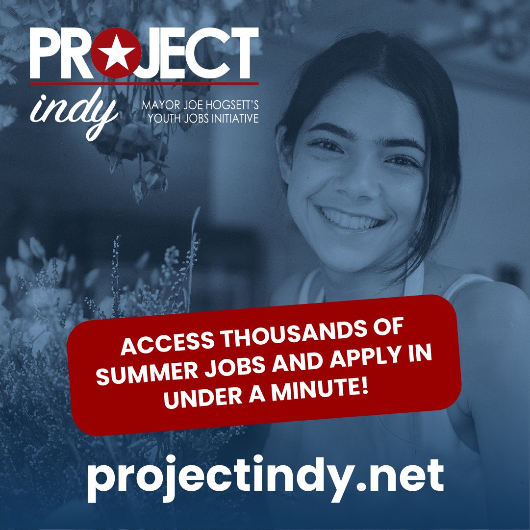 EmployIndy's tweet photo. Make your #SummerJob search simple with #ProjectIndy! Youth between the ages of 16-24 can sign up for free and browse job opportunities all over Indianapolis.
Start searching today at: https://t.co/71RBJzNNjk
#INVestinYouth #SummerJobs https://t.co/c7vEofxPcO