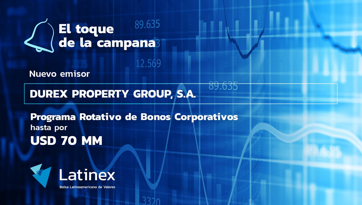 LatinexBolsa's tweet photo. Damos la bienvenida a DUREX PROPERTY GROUP, S.A. Un nuevo emisor, más oportunidades en el mercado. ✅
Para mayor información sobre este nuevo emisor 👉🏽 https://t.co/m5kT6EpPDy
#Latinex #DPGR #NuevoEmisor #Acciones #BolsadeValores #StockMarket https://t.co/66AYEEiXcE