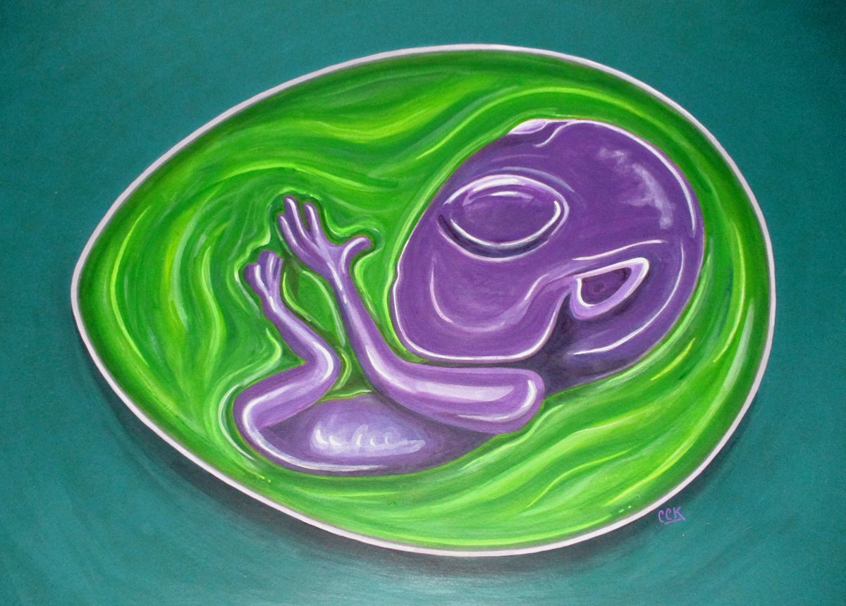 CCKimberley's tweet photo. #Alien in Slime. Acrylic on paper
#art #artist #artwork #paint #painting #acrylicpainting #independentartist #fantasyart #horror #stilllife #realisticpainting #modernart #surrealart #surrealism #sciencefiction #scifi #alientoy #slime #alienegg #90s #90stoys #green #purple 👽 https://t.co/y9jXYs3Eee