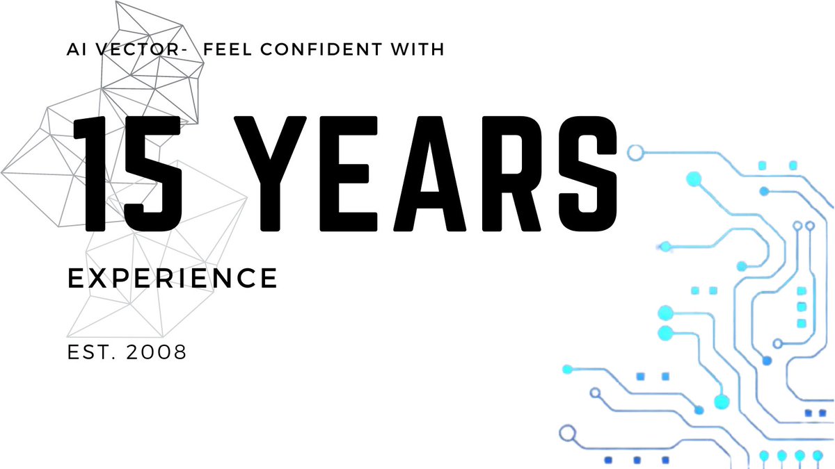 aivector1's tweet photo. AI Vector- Feel Confident with 15 Years Experience Est. 2008
#aivector #15yearsexperience #est2008 https://t.co/o9mBx2120o