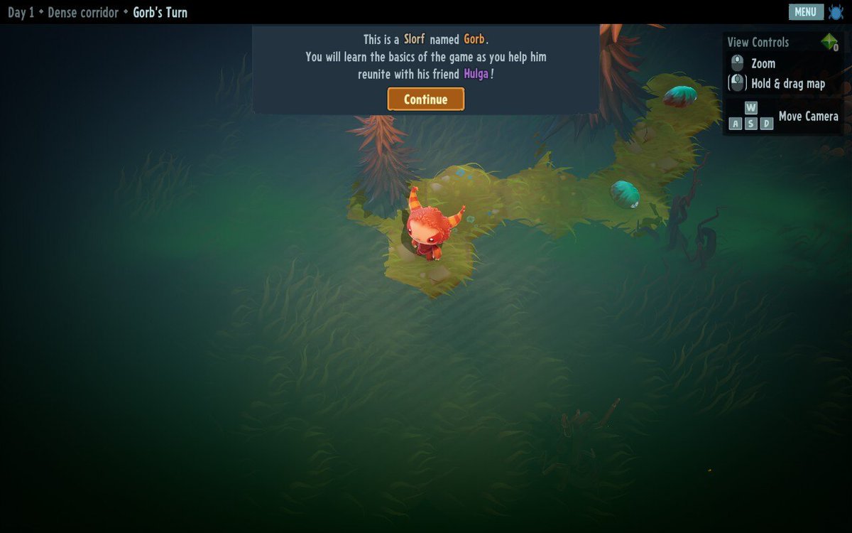 JonSchneider's tweet photo. @RighteousHQ Specifically: The game does launch with no problems, but after starting up the Tutorial, the Continue button on the very first "message box" prompt that appears isn't clickable -- nothing happens when the button is clicked on, and there's no way to proceed. https://t.co/vVUnTKEai6
