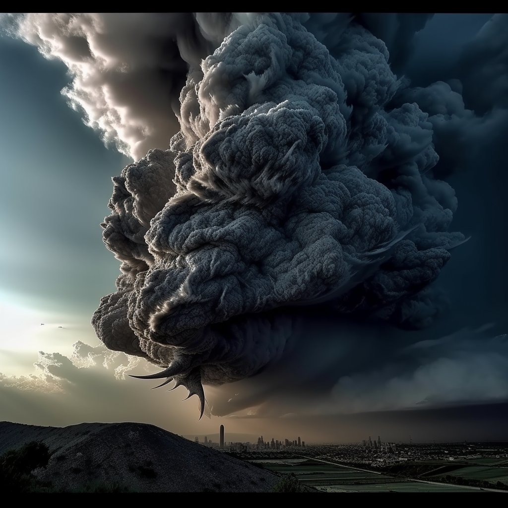 Syber_syn's tweet photo. Pending doom, ai artwork generated with midjourney https://t.co/NlF4AjXLIc