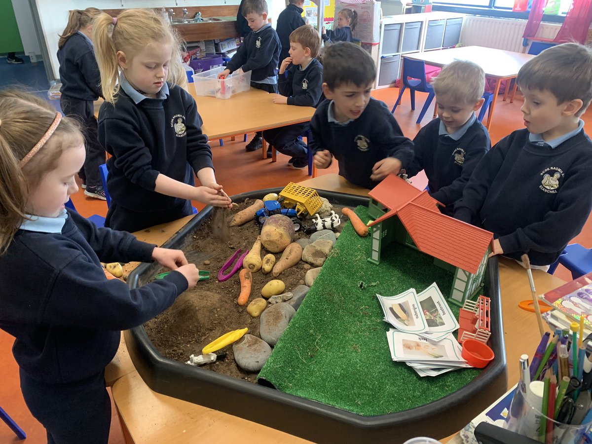 aivalikli_ms's tweet photo. A little snap shot of Aistear this week. We are on the farm and have been identifying vegetables, selling our produce at the farm shop, organising the animals in cut and stick and lastly experimenting with magnets @followstannes https://t.co/SbUgI9caHH
