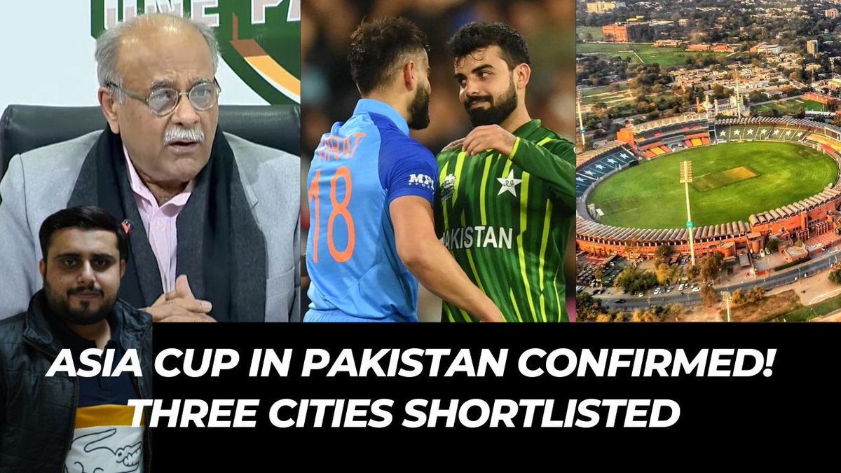 _FaridKhan's tweet photo. BREAKING: Three Pakistan cities shortlisted to host the Asia Cup 2023, victory for Najam Sethi and PCB. Will India come to Pakistan? Which Pakistan city will they play in or will they play in Dubai? All the news are here! 

Here are the full details 👇

https://t.co/ygiE4A0Pz5 https://t.co/ArsmGFo0lU