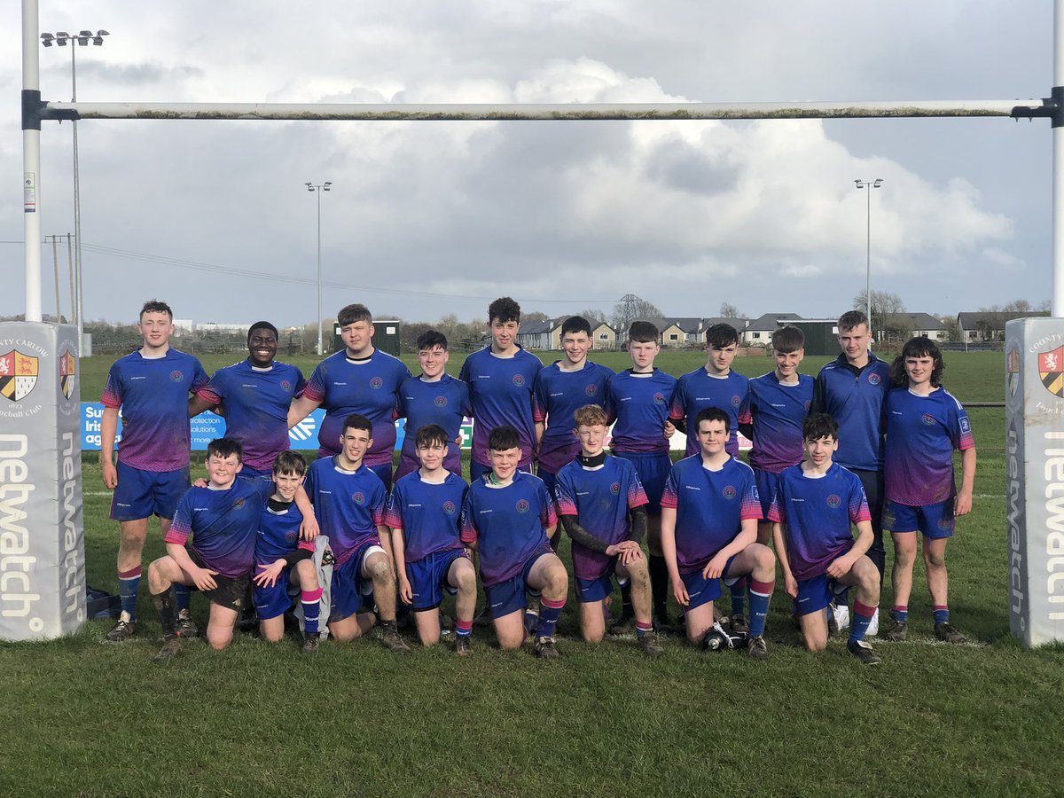 PresCarlowSport's tweet photo. Congratulations to the Junior Rugby team who have reached the first ever Duff shield Leinster final beating a strong and determined St Columba’s side this afternoon 22-12 in @carlowrugby @leinsterrugby #FromTheGroundUp @Dermotom  congratulations lads https://t.co/YWsYjoDUFq