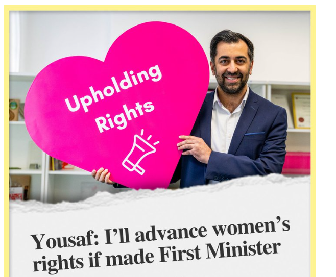 LucyHunterB's tweet photo. I loathe with a vengeance that a twee pink heart is seen as somehow specially appropriate as a symbol to associate with women's rights, and that in our current political culture all the people round him thought it was a good look. #NotTheFunKind https://t.co/Grp16VfbWk