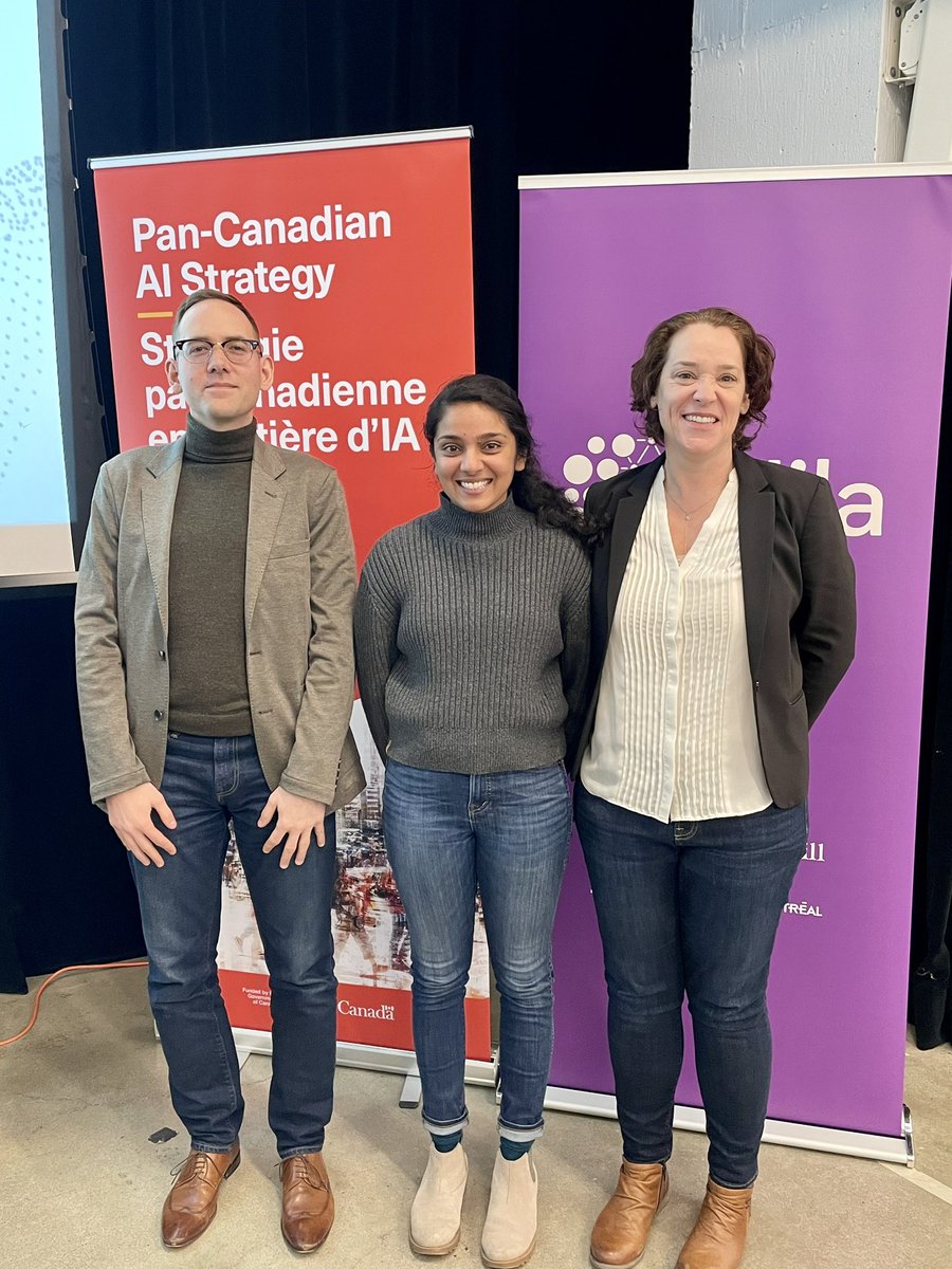 CIFAR_News's tweet photo. Thank you to everyone who joined our latest #CIFARVirtualTalks, both online and in-person at @Mila_Quebec! We’ll share a public video of the talk next week. Learn more about our 120+ Canada CIFAR AI Chairs & #PanCanadianAIStrategy at CIFAR. https://t.co/YZmfjutI7G https://t.co/n7OKngN237