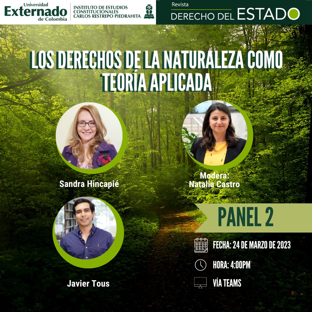 revista_estado's tweet photo. 📢 #RDE ¡ES MAÑANA!
La Revista Derecho del Estado y el Instituto de estudios Constitucionales Carlos Restrepo Piedrahita les invitan a participar en Lanzamiento del No. 54 "Derechos de la Naturaleza"🍃 Más información y link de conexión en: https://t.co/ag60NZoVUP
¡Les esperamos! https://t.co/gLWjjj0C9p
