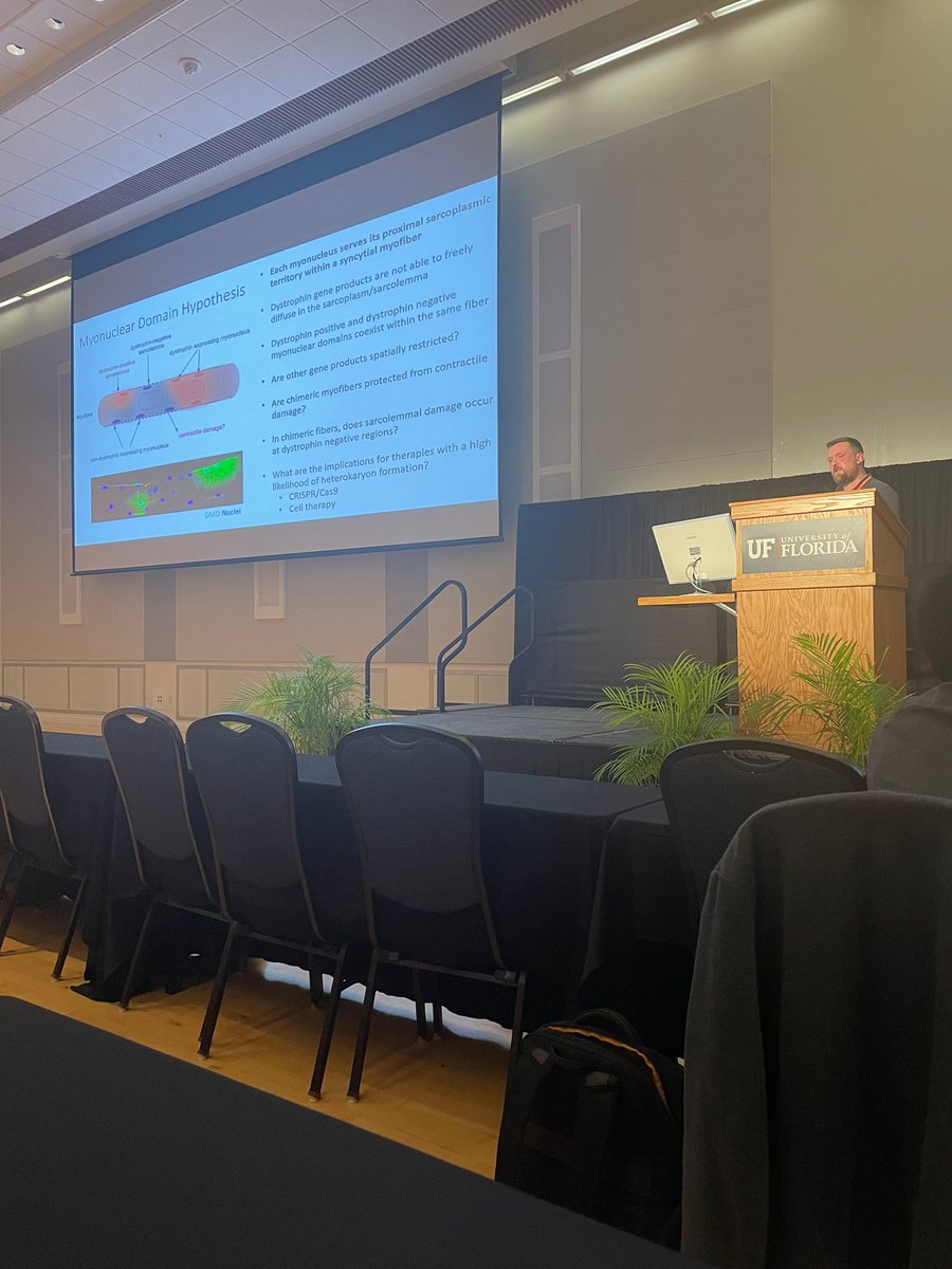 RiboMedicine's tweet photo. Presenting our work at the Advances in Skeletal Muscle Biology meeting at the University of Florida with my graduate student Kasia Chwalenia #UF https://t.co/FtHVjyUbFo