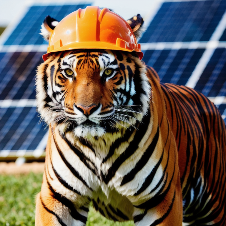 solarinstall's tweet photo. It's a grrrrrreat time to go solar!

> Follow us for more daily #solarart #digitalart #uniqueconcepts #aiart
> Art generated using #stablediffusion

#ai #midjourney #midjourneyart #chatgpt #solar #solarenergy #solarpower #solarpanels #renewableenergy #solarpowered https://t.co/7PPSYzMFE2