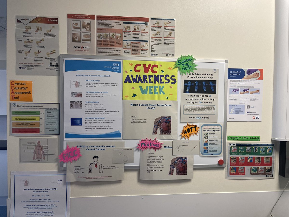 Love an education board 😂 CVC awareness week on Lynher Ward  <a href="/charlie_hennah/">Charlie Hennah</a> <a href="/cathallen0709/">Catherine Allen</a> <a href="/Nickymetty/">Nicky Metcalfe</a> <a href="/UHP_NHS/">University Hospitals Plymouth NHS Trust</a> <a href="/DerrifordNurses/">UHP Nursing 💙</a>