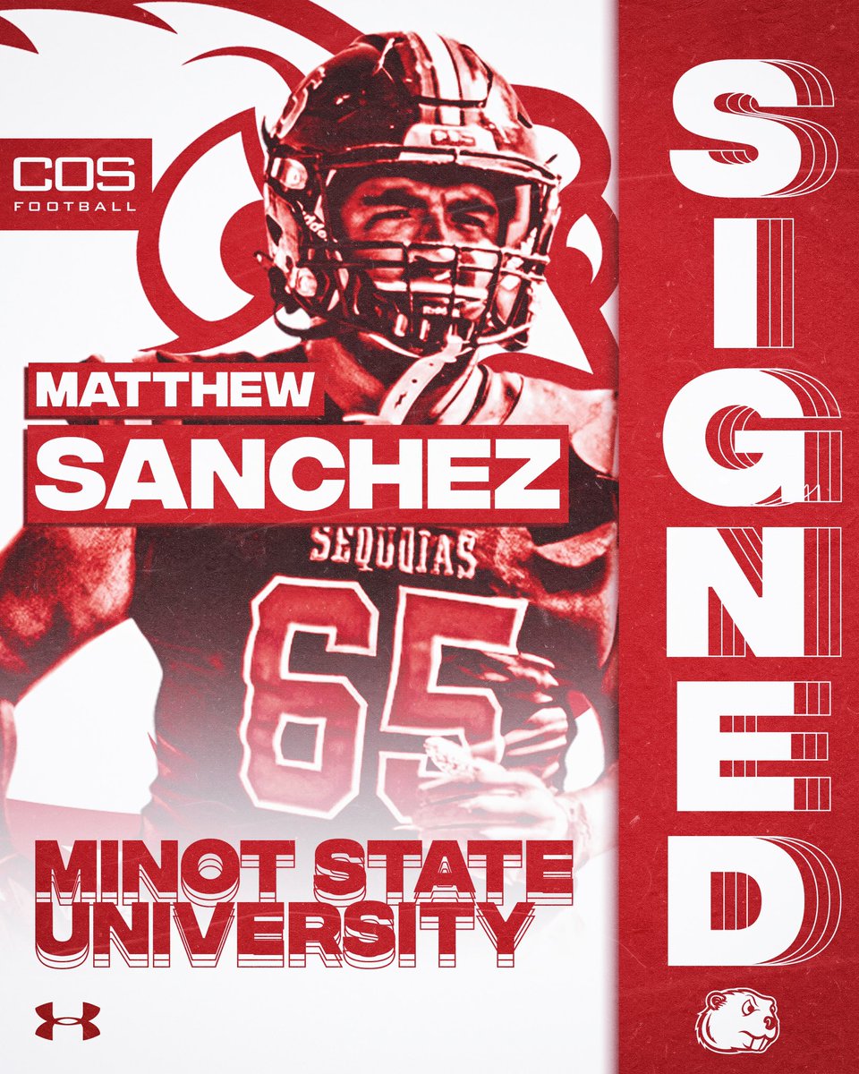 Congratulations to COS OL <a href="/Matt_Sanchez55/">Matthew Sanchez</a> on signing with Minot State University! #GreatDayToBeAGIANT #GoGIANTS