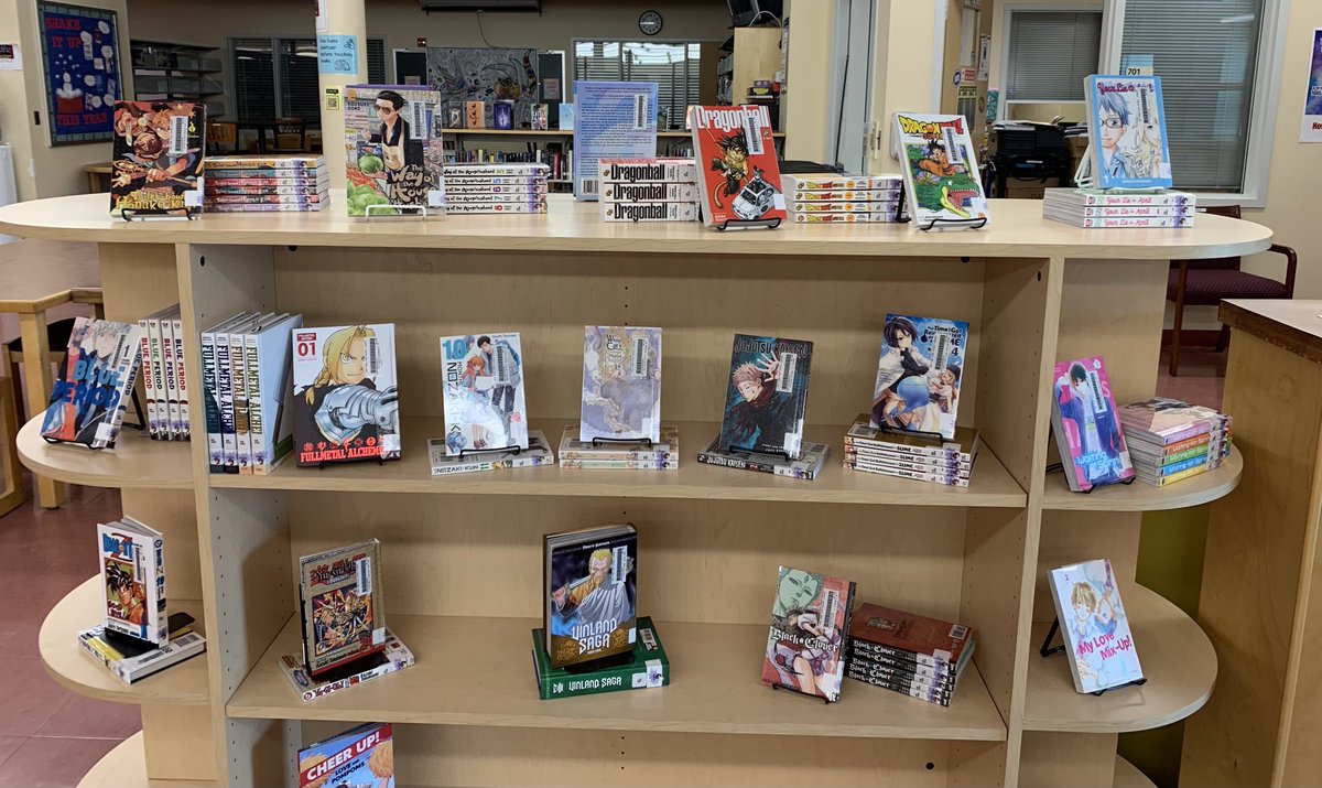 LibraryNTHS's tweet image. Hey, ⁦@NTHS_Titans⁩! NEW BOOKS have arrived! Including lots of GNs and Manga. Stop by the library before school or at lunch to check them out!! #bcpslms ⁦@MrMartinNTHS⁩ ⁦@arb7102⁩ ⁦@BCPSLMP⁩ ⁦#we❤️books⁩