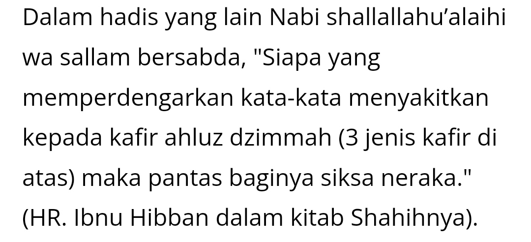 Betta_deen's tweet photo. @bid_ahorthodox @rengginang_p @Claorissie @plumeriacae @convomf Bagi orang yang telah membayar jizyah (disebut ahluz dzimmah) mereka berhak mendapatkan jaminan dari pemerintahan berupa perlindungan harta bahkan hingga jiwa. https://t.co/1FcOV3p5Ep