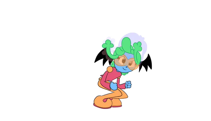 omg i accidentally exported these with onion skin but whatever she's cute look at her 