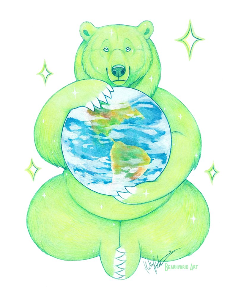 「It's #worldbearday  & boi do I have an a」|Holly bear ʕ´ಠᴥಠ`ʔのイラスト