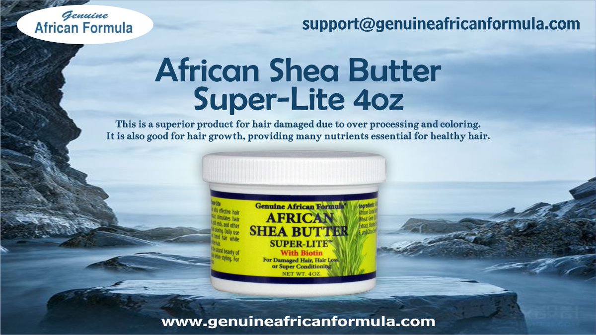 AfricanFormula's tweet image. African Shea Butter Super-Lite 4oz is a conditioning hair grease that softens hair on contact. Now shop only $9.50.
Shop here - bit.ly/3LMpXlk
#AfricanSheaButterSuperLite4oz #GenuineAfricanFormula #NineHerbsTreatment #SkinCare #BotanigelNineHerbsBath8oz #Beauty #hair