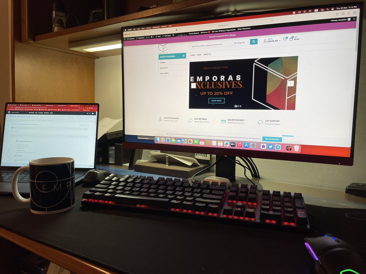 Putting the finishing touches on the new <a href="/Emporas_Erg/">Emporas</a> website while drinking coffee in my emporas mug ☕️

 Follow <a href="/Emporas_Erg/">Emporas</a> on Twitter and tag a friend who should know about us! 💙 #ShopOnline #FollowUs #ShareTheLove
#DiscoverErgo