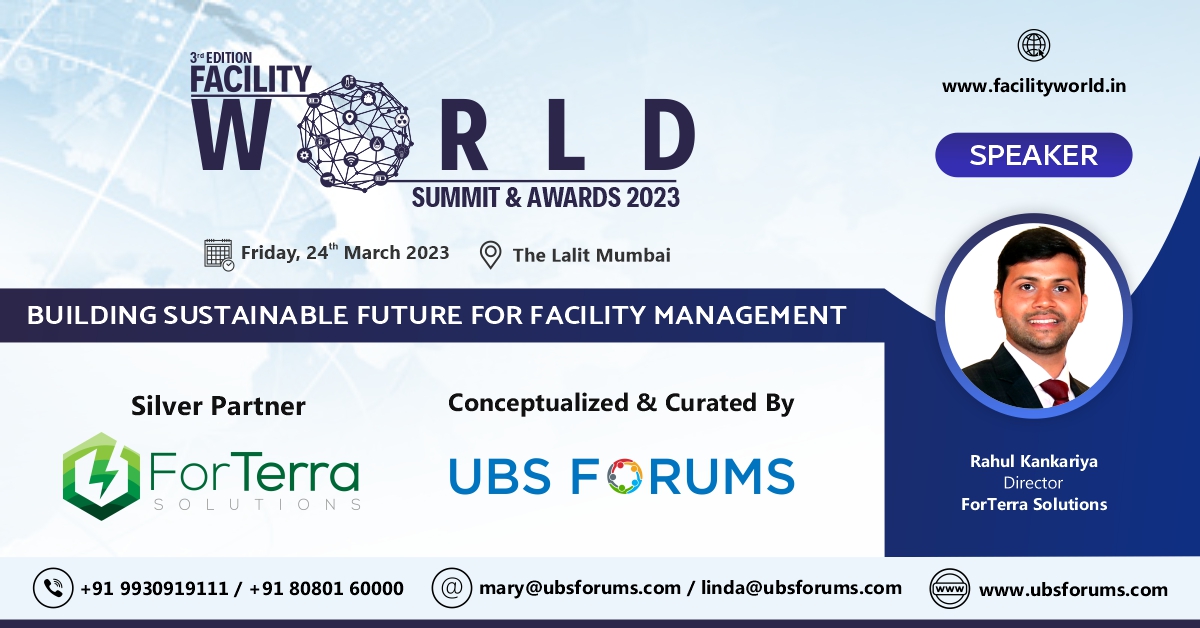 ubsforums's tweet photo. We are thrilled to welcome 𝐑𝐚𝐡𝐮𝐥 𝐊𝐚𝐧𝐤𝐚𝐫𝐢𝐲𝐚 as our esteemed speaker in collab with @ForTerra_Sol for our "3rd Edition Facility World Summit &amp; Awards 2023" scheduled on Friday, 24th March, 2023 at The Lalit, Mumbai 
Register Now- https://t.co/oUi18q22qT 
#UBSFFM https://t.co/Tj3p8mxR35