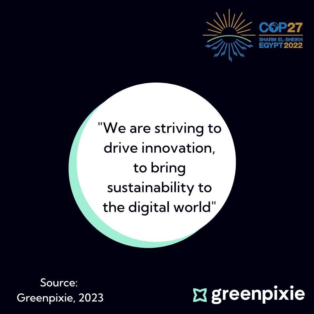 Greenpixie (@greenpixiehq) on Twitter photo Following our panel event at COP27 on cloud sustainability, we are releasing a report with our key reflections, and contributions from leading Climate Tech innovations, investors and founders.
Register here to receive it: bit.ly/42LorWG Following our panel event at COP27 on cloud sustainability, we are releasing a report with our key reflections, and contributions from leading Climate Tech innovations, investors and founders.
Register here to receive it: bit.ly/42LorWG