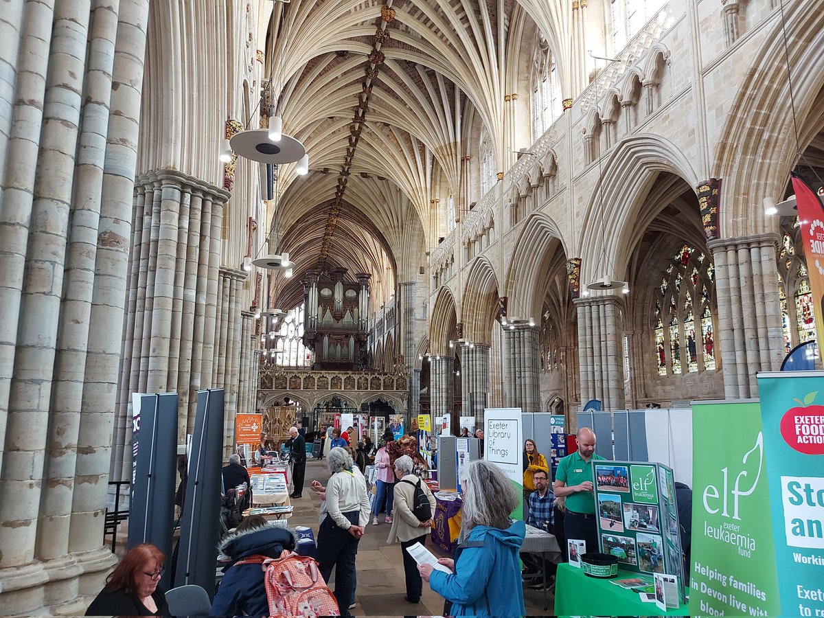 SSAFADevon's tweet photo. SSAFA Devon attending Exeter cathedral's volunteer recruitment week. We are looking to recruit caseworkers, helpers and visitors and have plenty of other volunteer opportunities https://t.co/IlRITggRXI