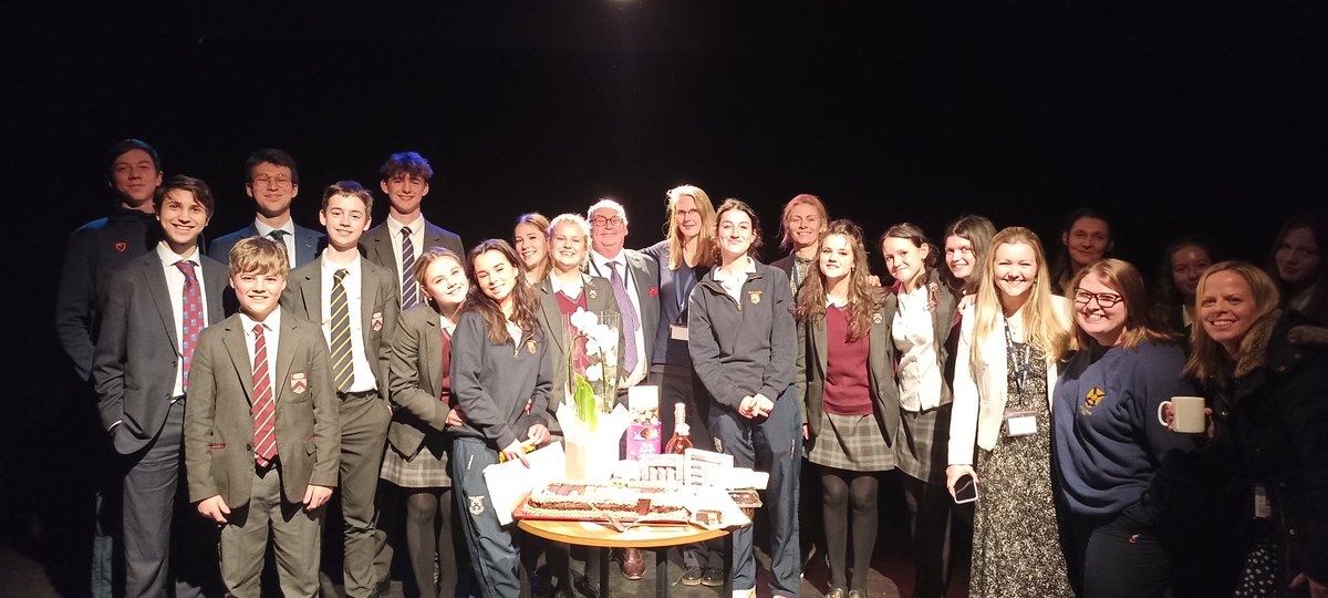 Happy 21st birthday 😉🤫🥳 to the Drama department admin! With BIG thanks to @DeanCloseCater for the fantastic chocolate cake!