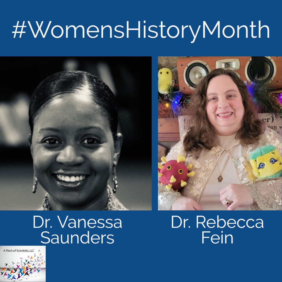 ColstonDr's tweet photo. In this #WomensHistoryMonth highlight, we at A Flock of Scientists, LLC, are recognizing Drs. Vanessa Saunders and Rebecca Fein for their achievements and contributions in health/medical communication. 

Join us in celebration this month!

#TalkToTheFlock #AFlockOfScientistsLLC https://t.co/E5cx9IfdPm