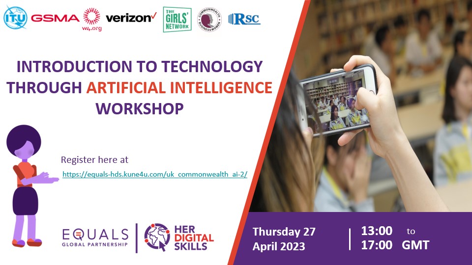 EQUALS Global Partnership Digital #GenderEquality (@equals) on Twitter photo Join in the International #GirlsinICT Day celebrations on 27 April.
Participate in <a href="/equals/">EQUALS Global Partnership Digital #GenderEquality</a> #HerDigitalSkills workshop for young women & girls aged 12- 16 years old from the UK and Commonwealth
Register here - equals-hds.kune4u.com/uk_commonwealt…
First come first served basis Join in the International #GirlsinICT Day celebrations on 27 April.
Participate in <a href="/equals/">EQUALS Global Partnership Digital #GenderEquality</a> #HerDigitalSkills workshop for young women & girls aged 12- 16 years old from the UK and Commonwealth
Register here - equals-hds.kune4u.com/uk_commonwealt…
First come first served basis