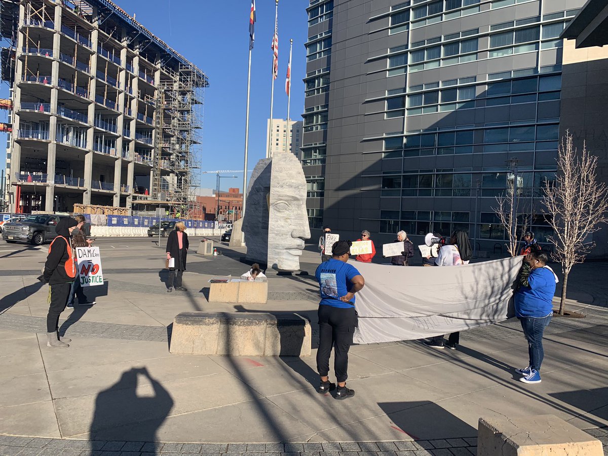 DenverAuroraCAC's tweet photo. Thanks to everyone who showed up today for #EliasArmstrong #JordanWaddy and all victims of police crimes and cover-ups in Denver! #PoliceBrutality #policeaccountability #communitycontrolofpolice #CPACnow https://t.co/0fKqXpnxAT
