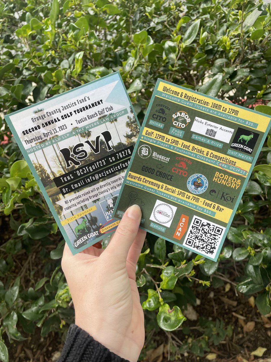 Have you RSVP’d to OCJF’s Second Annual Golf Tournament? Don’t miss out on our great sponsors and a fun day of helping OCJF raise funds for the only immigration bond fund in Orange County! e.givesmart.com/events/tvm/