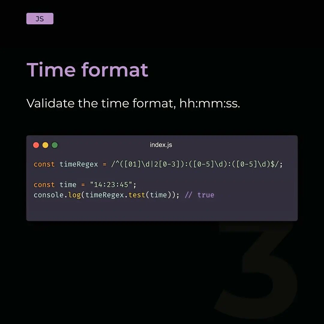 Atiqu55's tweet image. 5 Useful Regex tips you can use it into your project || JavaScript tips
-
-
-
Follow:@javascriptcoding
-
-
-
#javascripttutorial #javascriptcoding #regex #Reactjs #coding #nodejs