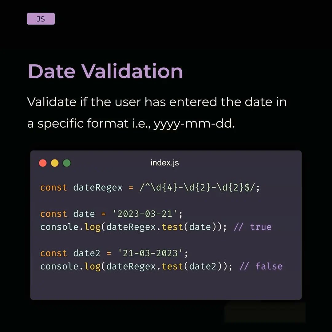 Atiqu55's tweet image. 5 Useful Regex tips you can use it into your project || JavaScript tips
-
-
-
Follow:@javascriptcoding
-
-
-
#javascripttutorial #javascriptcoding #regex #Reactjs #coding #nodejs