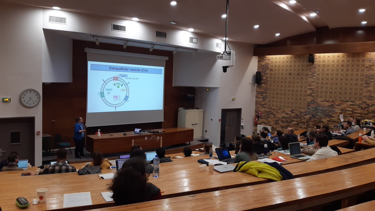 Vdb_lab's tweet photo. Representing our lab and @BBBelgium_ on a fantastic 2nd day of the #SEISC Multinational Meeting on Blood-Brain Interfaces in Arras! Talks today by @vdb_roos & @MBurgelman on EVs from and to our favourite choroid plexus tissue. More to come tomorrow! https://t.co/ayDRWiaNnn